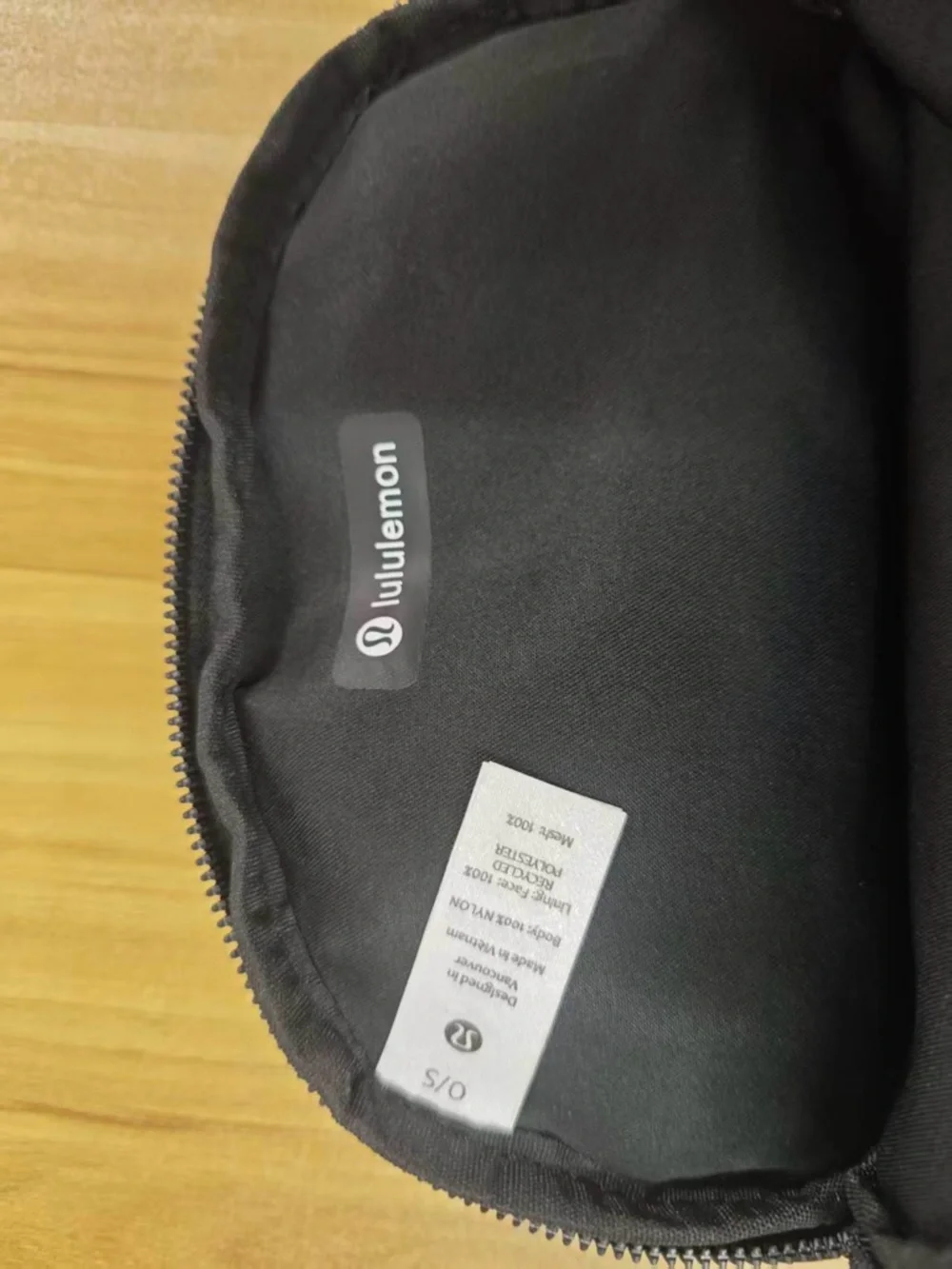 lululemon athletica Black Crossbody Bag with Gold Hardware